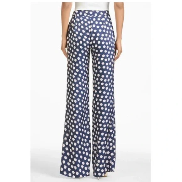 SACHIN & BABI NNWT LANA PANT Navy and Pink Pattern SZ 4 - Picture 3 of 11
